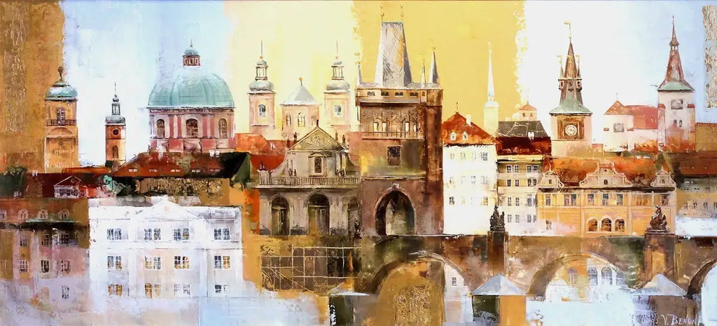 The Gold Prague - SOLD by artist Veronika Benoni - Wyecliffe Galleries