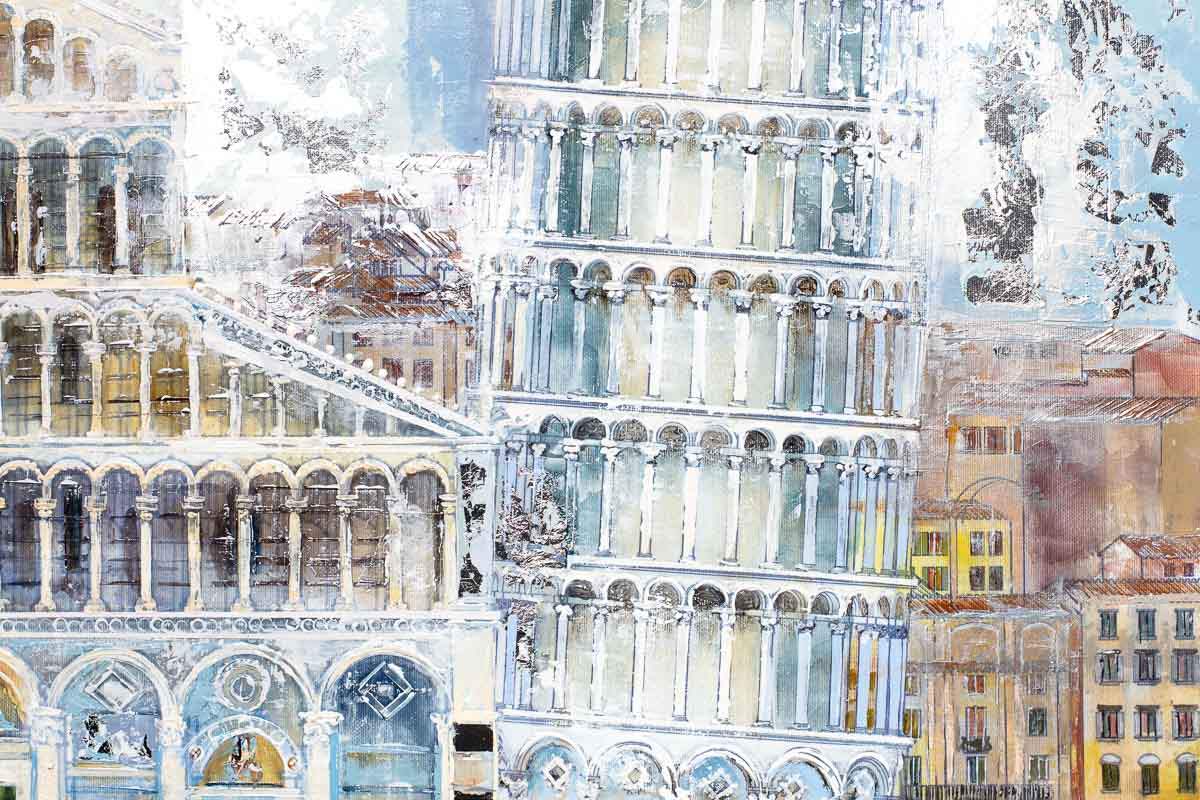 The Leaning Tower of Pisa - Original by artist Veronika Benoni - Wyecliffe Galleries