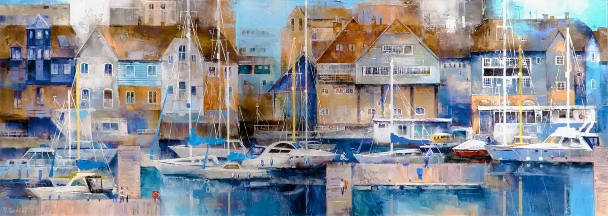 The London Yacht Club- SOLD by artist Veronika Benoni - Wyecliffe Galleries