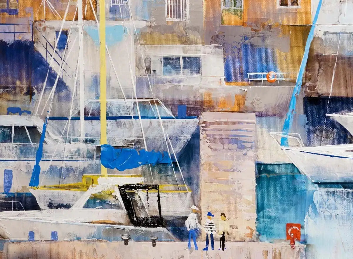 The London Yacht Club- SOLD by artist Veronika Benoni - Wyecliffe Galleries