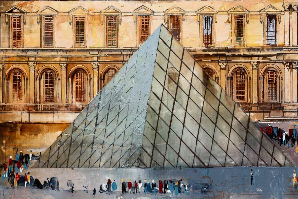 The Louvre - Original - SOLD by artist Veronika Benoni - Wyecliffe Galleries