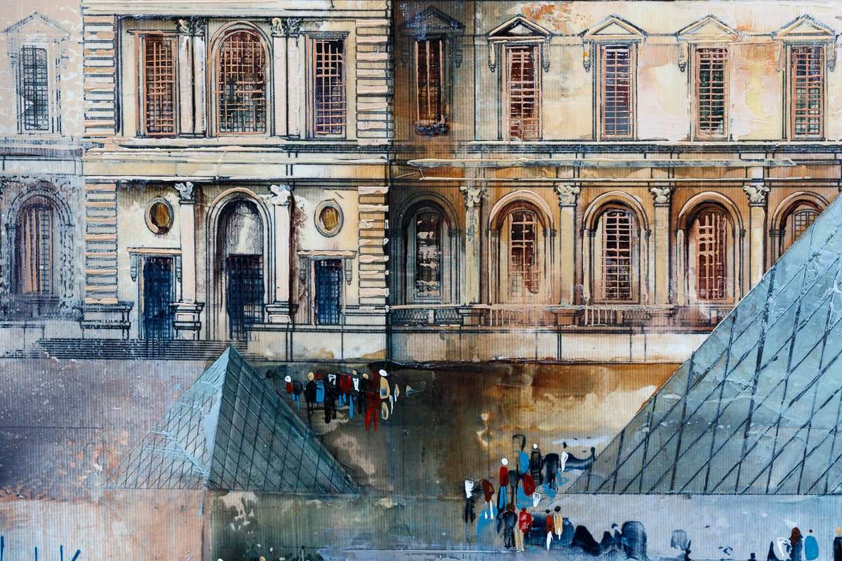 The Louvre - Original - SOLD by artist Veronika Benoni - Wyecliffe Galleries