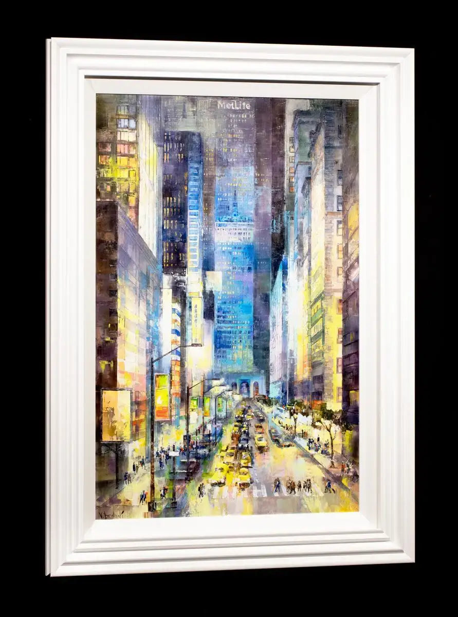 New York By Night - Original - SOLD by artist Veronika Benoni - Wyecliffe Galleries