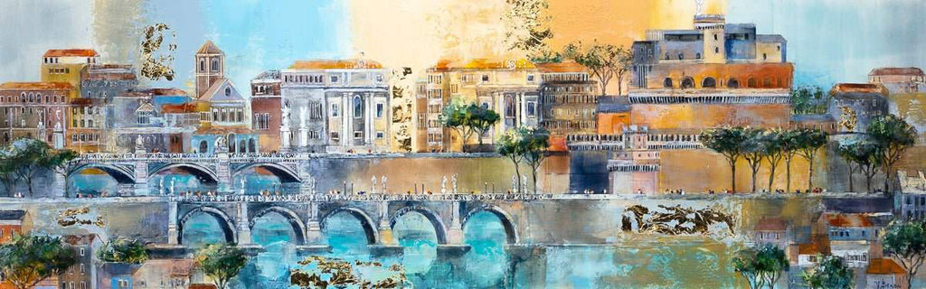 Tranquil in Rome - Original - SOLD by artist Veronika Benoni - Wyecliffe Galleries
