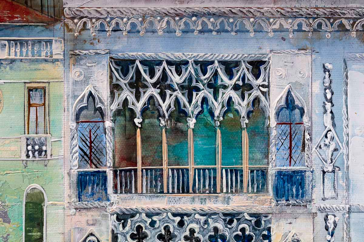 Venice Canal - Original - SOLD by artist Veronika Benoni - Wyecliffe Galleries