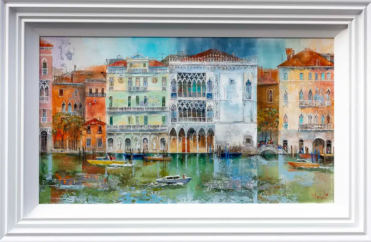 Venice Canal - Original - SOLD by artist Veronika Benoni - Wyecliffe Galleries
