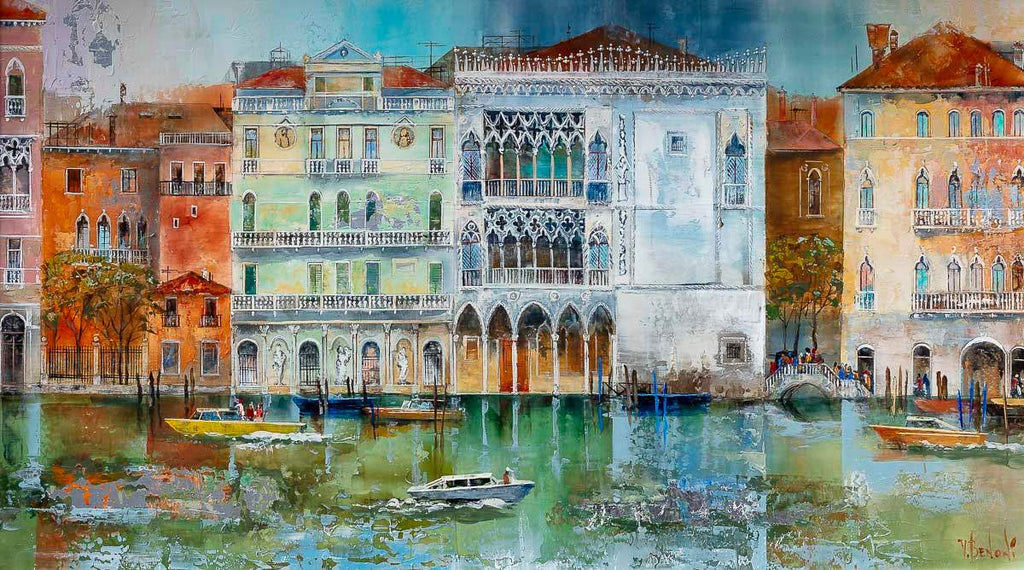 Venice Canal - Original - SOLD by artist Veronika Benoni - Wyecliffe Galleries