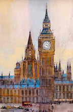 Views of Parliament - Original - SOLD by artist Veronika Benoni - Wyecliffe Galleries
