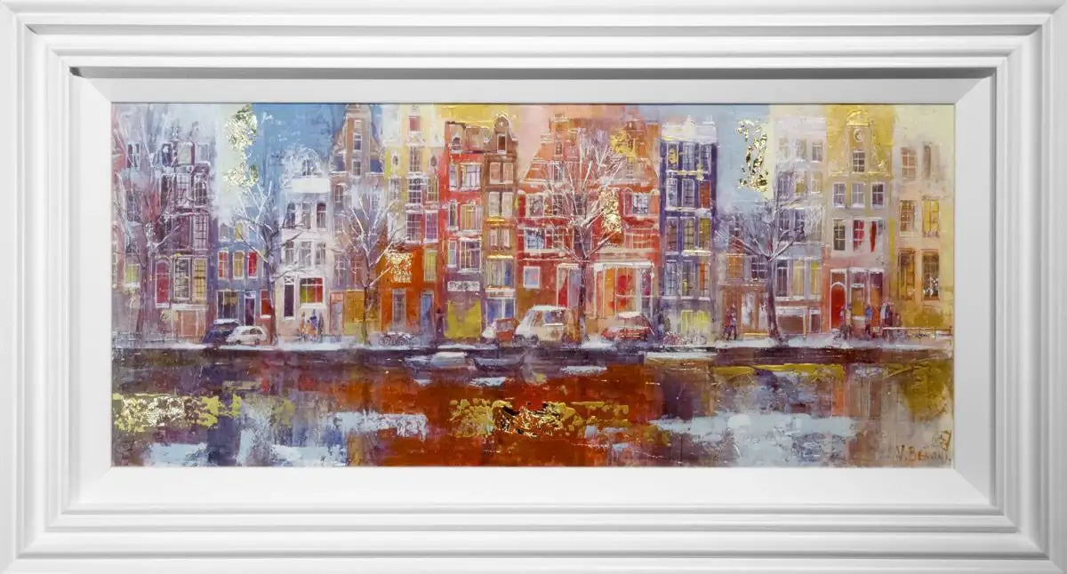 Winter Amsterdam - Original -SOLD by artist Veronika Benoni - Wyecliffe Galleries