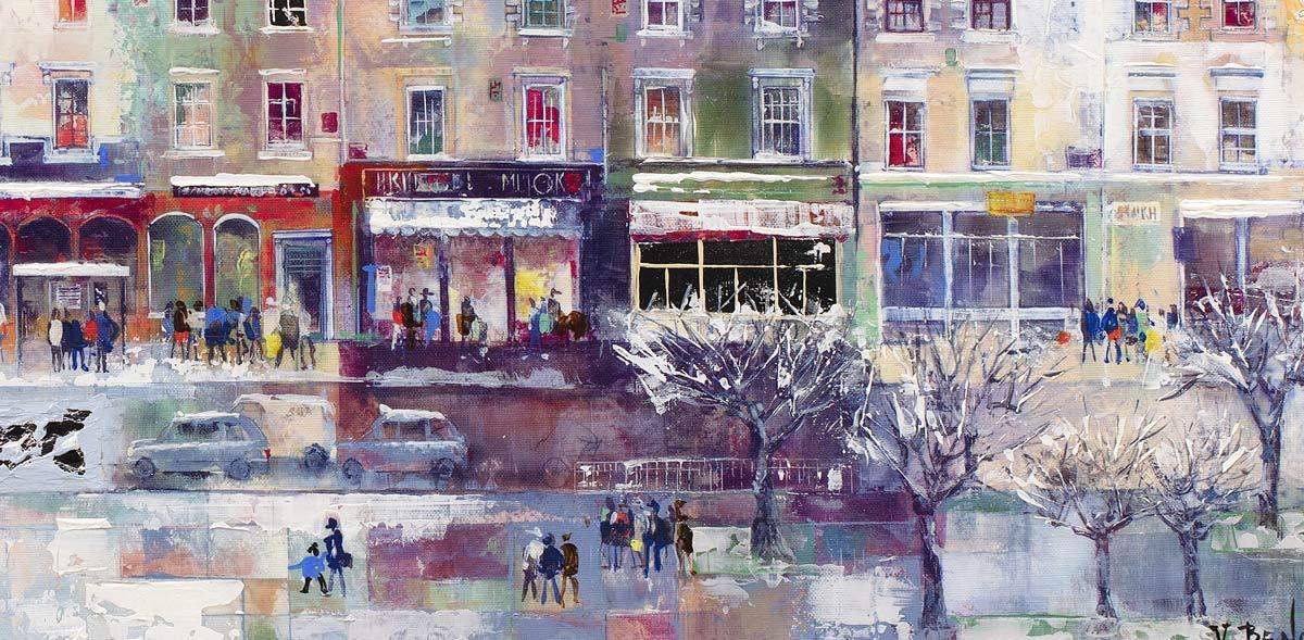 Winter Edinburgh - Original - SOLD by artist Veronika Benoni - Wyecliffe Galleries