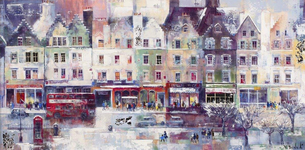 Winter Edinburgh - Original - SOLD by artist Veronika Benoni - Wyecliffe Galleries