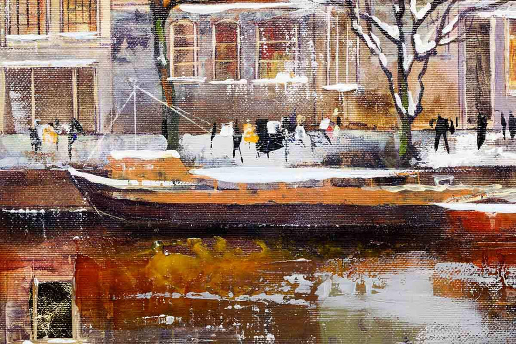 Winter in Amsterdam - Original - SOLD by artist Veronika Benoni - Wyecliffe Galleries