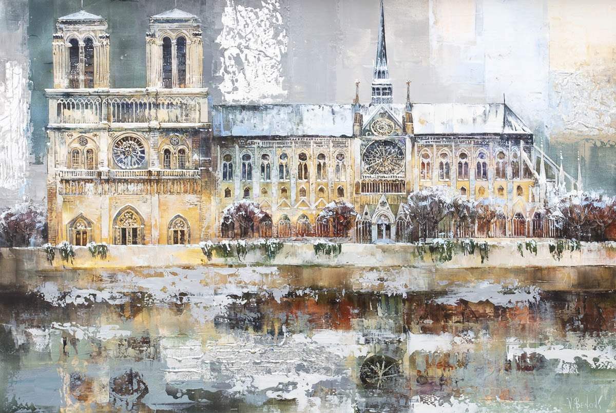 Winter in Paris - Original - SOLD by artist Veronika Benoni - Wyecliffe Galleries