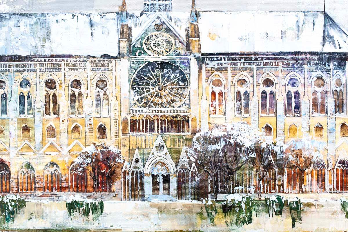Winter in Paris - Original - SOLD by artist Veronika Benoni - Wyecliffe Galleries