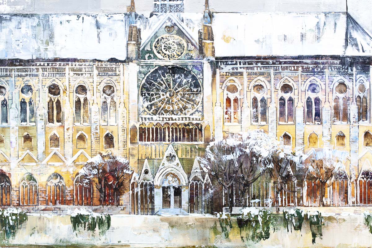 Winter in Paris - Original Veronika Benoni Framed