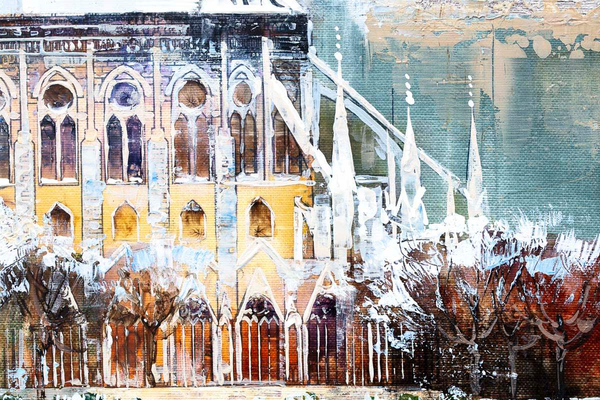 Winter in Paris - Original - SOLD by artist Veronika Benoni - Wyecliffe Galleries