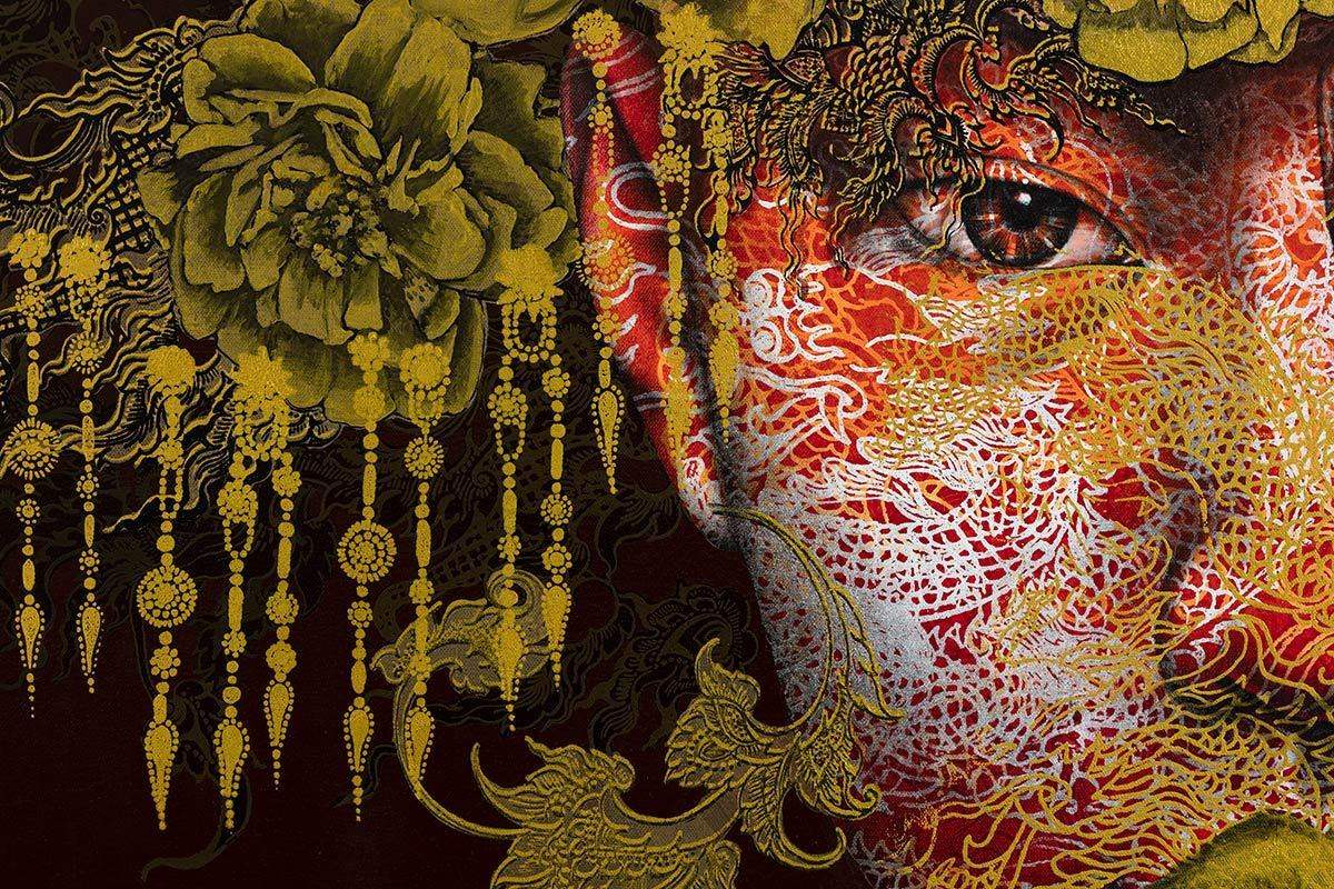 Dragons - Original SOLD by artist Vichit Nongnual - Wyecliffe Galleries