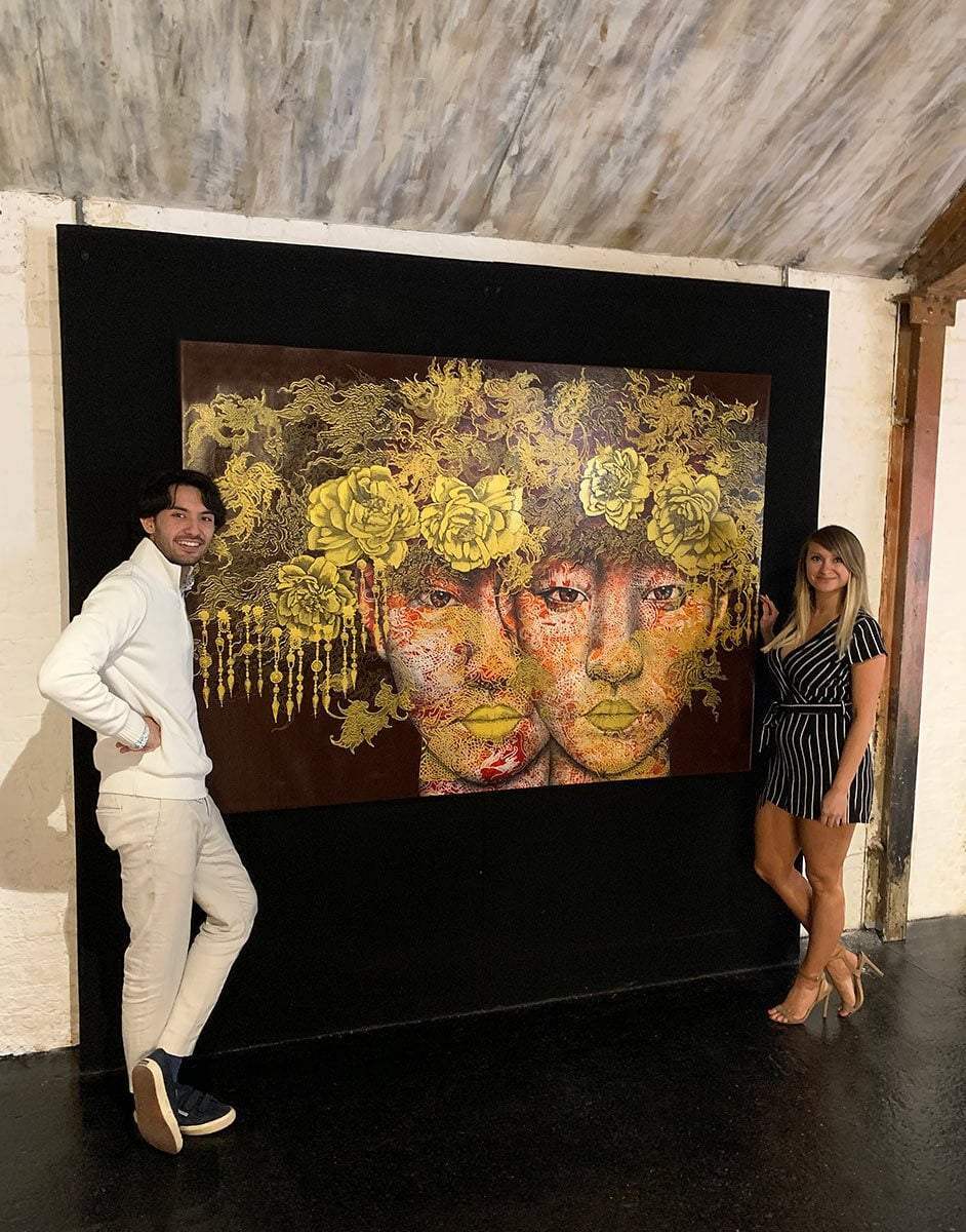 Dragons - Original SOLD by artist Vichit Nongnual - Wyecliffe Galleries