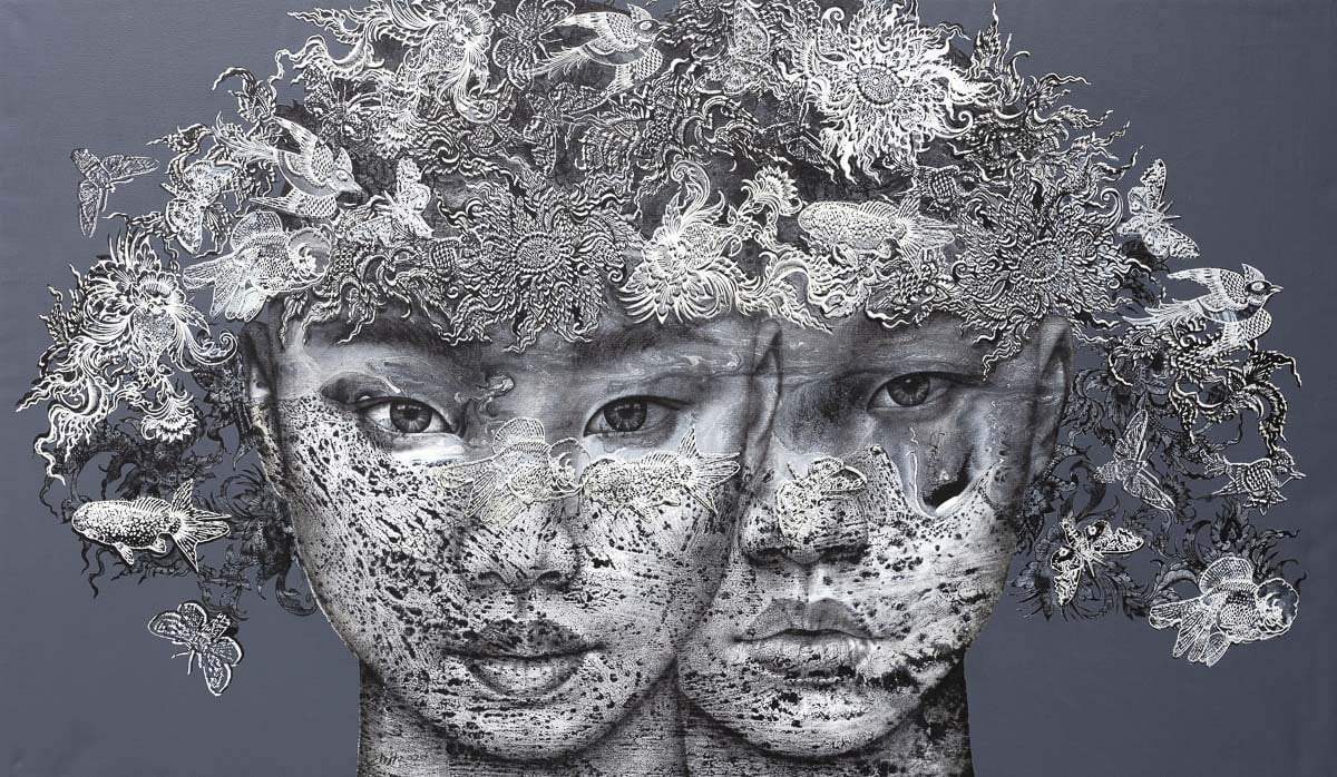 Duality - Original - SOLD by artist Vichit Nongnual - Wyecliffe Galleries