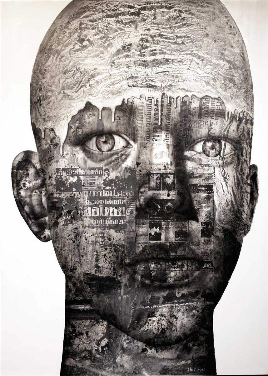 Society - SOLD by artist Vichit Nongnual - Wyecliffe Galleries