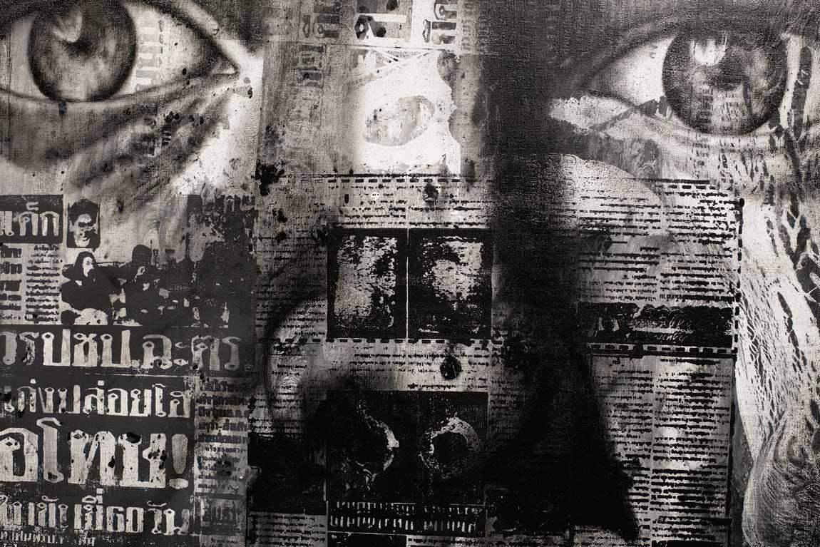 Society - SOLD by artist Vichit Nongnual - Wyecliffe Galleries