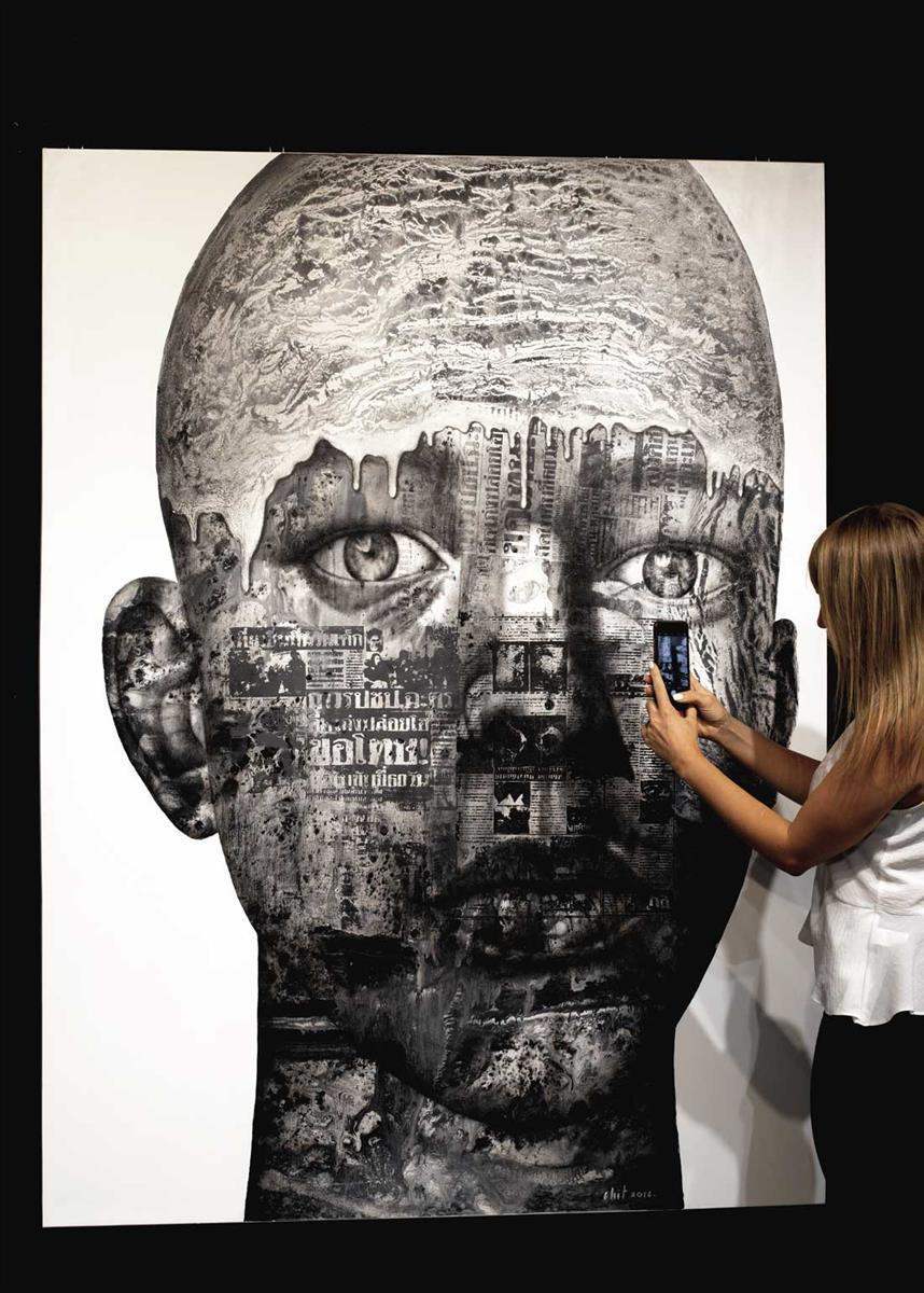 Society - SOLD by artist Vichit Nongnual - Wyecliffe Galleries