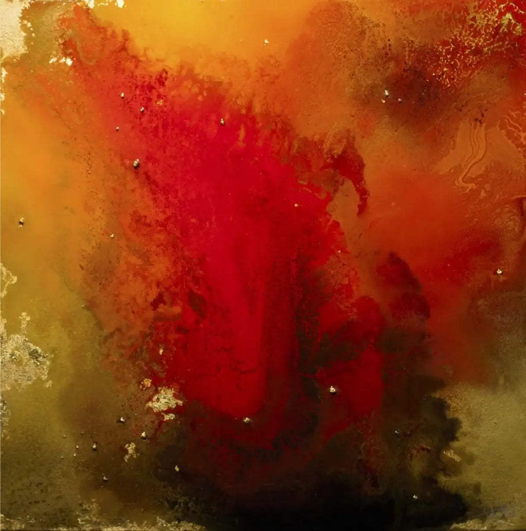 Fire's Burning - Original by artist Wendy Satchwell - Wyecliffe Galleries