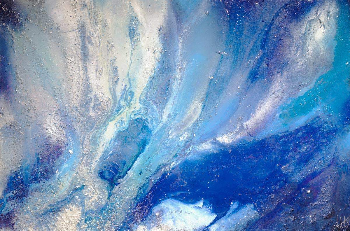 Moonlit Stars - Original - SOLD by artist Wendy Satchwell - Wyecliffe Galleries