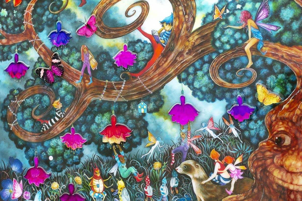 Folk of the Fae Tree - Edition by artist Kerry Darlington - Wyecliffe Galleries