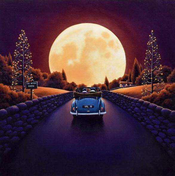 The Kissing Bridge - SOLD by artist David Renshaw - Wyecliffe Galleries