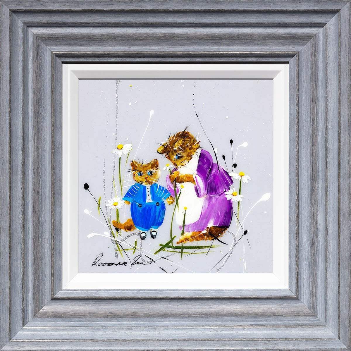 With Opportunity the World is Very Interesting - Original Set of 4 - SOLD by artist Rozanne Bell - Wyecliffe Galleries