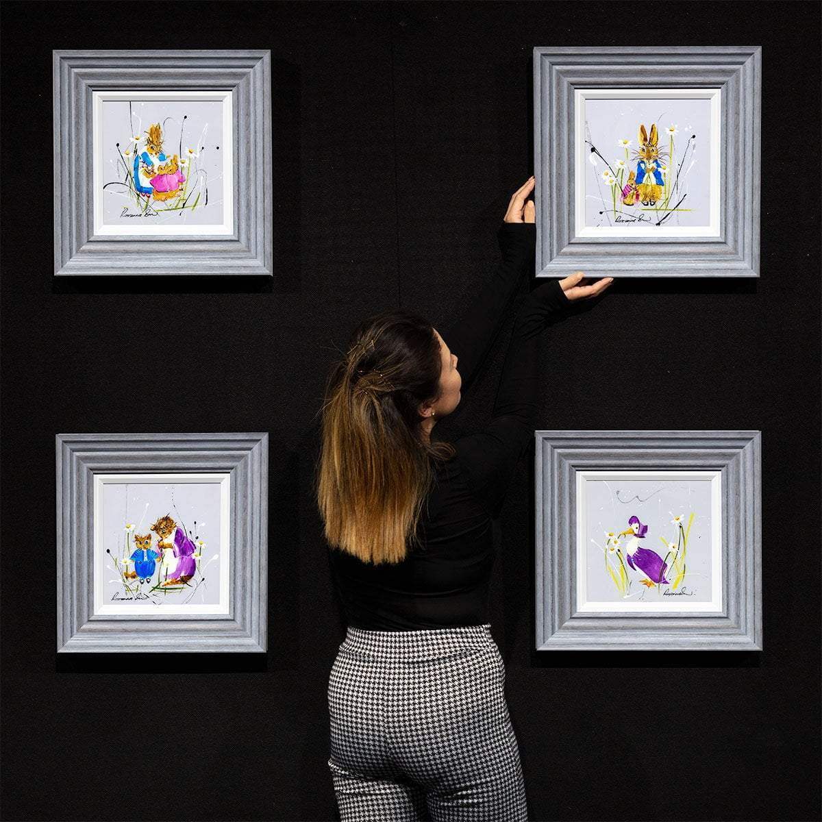 With Opportunity the World is Very Interesting - Original Set of 4 - SOLD by artist Rozanne Bell - Wyecliffe Galleries